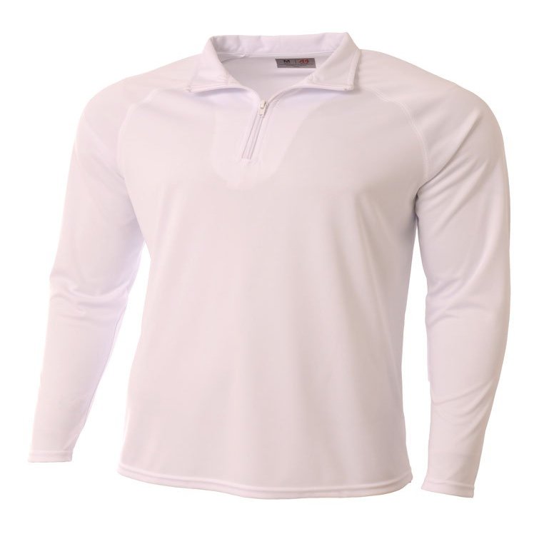 A4 Mens Daily 1/4 Zip, 2XL, White