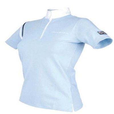 Kingsland Classic Show Shirt Short Sleeve-Light Blue-L (LS-PS-502)