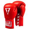 Title Classic Leather Lace Training Gloves 2.0, Red, 16 oz view 1