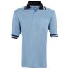 Adams USA Short Sleeve Baseball Umpire Shirt - Sized for Chest Protector, POWDER BLUE/BLACK view 1