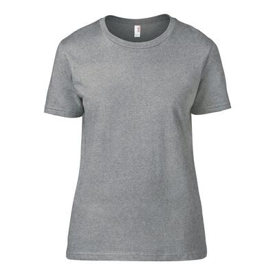 Anvil. Womens/Ladies Fashion Semi-Fitted Short Sleeve T-Shirt (S (US 10/12), Heather Graphite)