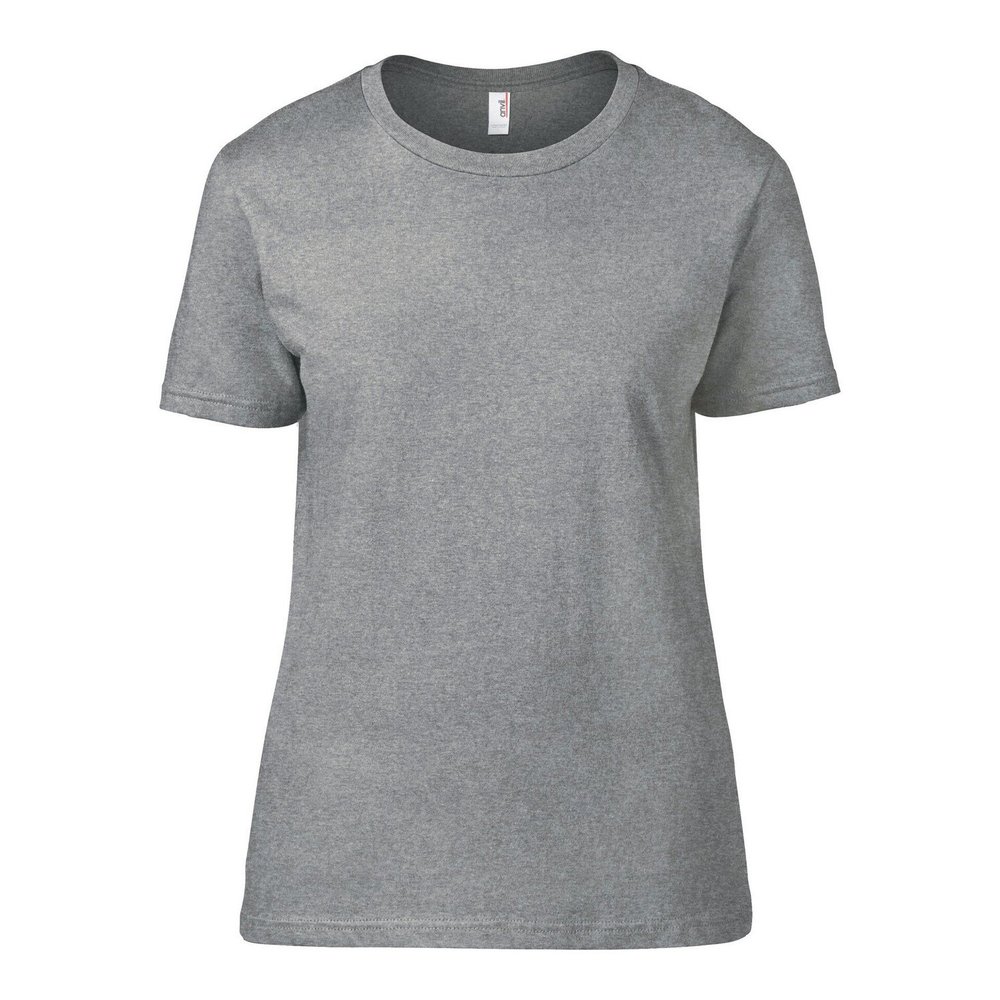 Anvil. Womens/Ladies Fashion Semi-Fitted Short Sleeve T-Shirt (S (US 10/12), Heather Graphite)