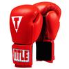 Title Classic Leather Elastic Training Gloves 2.0, Red, 14 oz view 1