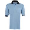 Adams USA Short Sleeve Baseball Umpire Shirt - Sized for Chest Protector, POWDER BLUE/BLACK view 1