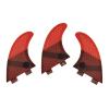 UPSURF Surfing 3fins S Size Double Tabs Fins Base Tri fins Surfboard Thrusters Fiberglass Honeycomb (red) view 2