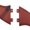 UPSURF Surfing 3fins S Size Double Tabs Fins Base Tri fins Surfboard Thrusters Fiberglass Honeycomb (red) view 4