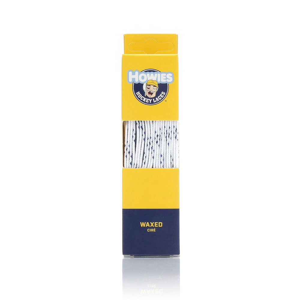 Howies Hockey Skate Laces - White 96 Waxed Laces for Ice Hockey and Figure Skating