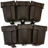 WWII German K98 98K Triple Ammo Leather Pouch Set (Repro) - Dark Brown view 1