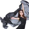 SHOWYOU 250x120cm 9 Colors 100% Chiffon Belly Dance Scarf Throwing Yarn Prop (Black) view 2
