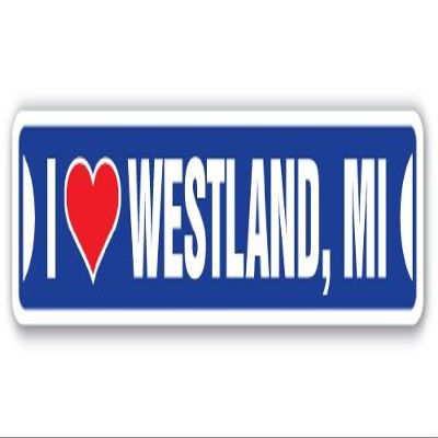 I Love Westland, Michigan Street Sign mi City State us Wall Road dcor Gift