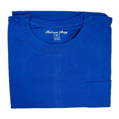 Falcon Bay 3540-17X Tagless Pocket Tee Royal 5X Tall