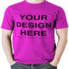 Custom Tshirts Design Your Own Text or Image Adult Unisex T-Shirt (Small, Hot Pink) view 1