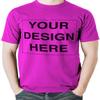 Custom Tshirts Design Your Own Text or Image Adult Unisex T-Shirt (Small, Hot Pink) view 2