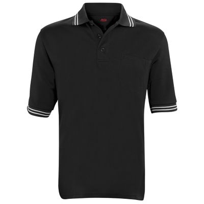 Adams USA mens Short Sleeve Baseball Umpire Shirt - Sized for Chest Protector, BLACK , 4X-Large