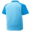 DRIEQUIP Moisture Wicking Raglan Heth Block Polo-S-PondBlueHeth/PondBlue view 2