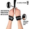 Gymreapers Lifting Wrist Straps for Weightlifting, Bodybuilding, Powerlifting, Strength Training, & Deadlifts - Padded Neoprene with 18" Cotton (Black) view 2