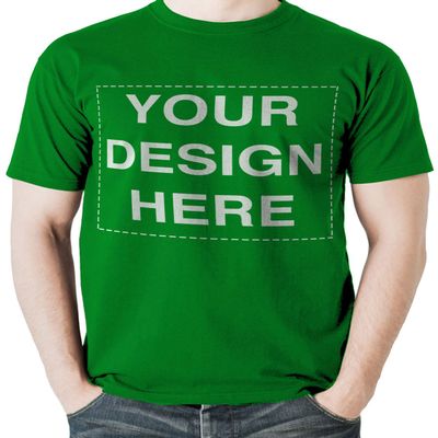 Costume Agent Custom Tshirts Design Your Own Text or Image Adult Unisex T-Shirt (Small, Green)