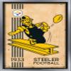 Trends International NFL Pittsburgh Steelers - Retro Logo 14 Wall Poster, 22.375" x 34", Silver Framed Version view 1