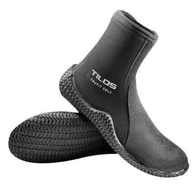 Tilos TruFit Dive Boots - Ergonomic Scuba Booties, 7mm Tall Puncture Resistant Boot, Mens 8 / Womens 9