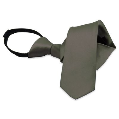 Aurya Solid Color Boys Tie, Polyester Satin Pre-tied Necktie with Adjustable Zipper for Kids Age 812, Wedding, School & Graduation