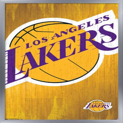Trends International NBA Los Angeles Lakers - Logo 13 Wall Poster, 22.375" x 34", Silver Framed Version