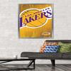 Trends International NBA Los Angeles Lakers - Logo 13 Wall Poster, 22.375" x 34", Silver Framed Version view 2