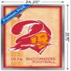 Trends International NFL Tampa Bay Buccaneers - Retro Logo 14 Wall Poster, 22.375" x 34", Silver Framed Version view 3