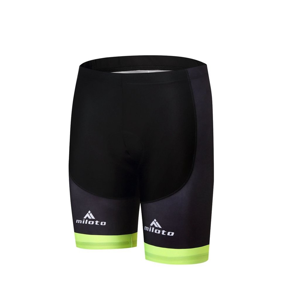 Uriah Men's Cycling Shorts 3D Coolmax Gel Padded Fluorescence Yellow Size XL(CN)