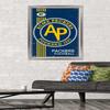 Trends International NFL Green Bay Packers - Retro Logo 14 Wall Poster, 22.375" x 34", Silver Framed Version view 2