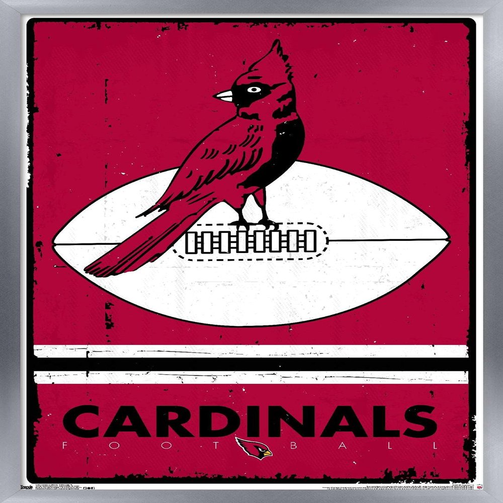 Trends International Arizona Cardinals-Retro Logo Wall Poster, 24.25" x 35.75", Multicolor