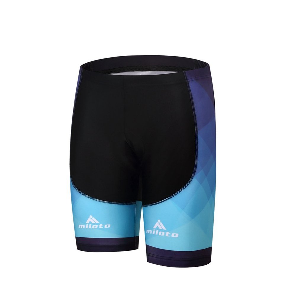 Uriah Men's Cycling Shorts 3D Coolmax Gel Padded Gradient Blue Size XL(CN)