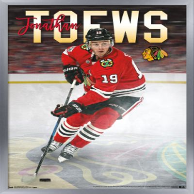 Trends International NHL Chicago Blackhawks - Jonathan Toews 17 Wall Poster, 34L x 22.4W, Silver Framed Version