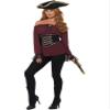 Deluxe Pirate Shirt, Ladies, Burgundy view 3