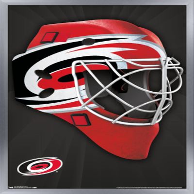 Trends International NHL Carolina Hurricanes - Mask 16 Wall Poster, 22.375" x 34", Silver Framed Version
