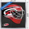 Trends International NHL Carolina Hurricanes - Mask 16 Wall Poster, 22.375" x 34", Silver Framed Version view 3