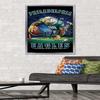 Trends International NFL Philadelphia Eagles - End Zone 17 Wall Poster, 22.375" x 34", Silver Framed Version view 2
