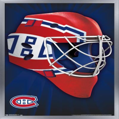Trends International NHL Montreal Canadiens - Mask 16 Wall Poster, 22.375" x 34", Silver Framed Version