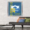 Trends International NFL Los Angeles Chargers - Retro Logo 17 Wall Poster, 22.375" x 34", Silver Framed Version view 2