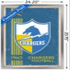 Trends International NFL Los Angeles Chargers - Retro Logo 17 Wall Poster, 22.375" x 34", Silver Framed Version view 3