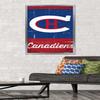 Trends International NHL Montreal Canadiens - Retro Logo 13 Wall Poster, 22.375" x 34", Silver Framed Version view 2