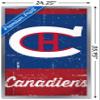Trends International NHL Montreal Canadiens - Retro Logo 13 Wall Poster, 22.375" x 34", Silver Framed Version view 3