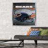 Trends International NFL Chicago Bears - Helmet 16 Wall Poster, 22.375" x 34", Silver Framed Version view 2