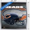Trends International NFL Chicago Bears - Helmet 16 Wall Poster, 22.375" x 34", Silver Framed Version view 3