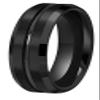 CROWNAL 4mm 6mm 8mm Black Tungsten Wedding Band Ring Men Women Beveled edges Polished Grooved Center Engraved I Love You Size 3.5 To 17 (6mm,16) view 3