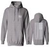 0092. White Vintage American Flag United States America USA us Military Patriotic Sweatshirt Pullover Hoodie (Light Gray, Large) view 1