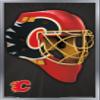 Trends International NHL Calgary Flames - Mask 16 Wall Poster, 22.375" x 34", Silver Framed Version view 1