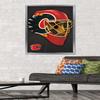 Trends International NHL Calgary Flames - Mask 16 Wall Poster, 22.375" x 34", Silver Framed Version view 2
