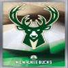 Trends International NBA Milwaukee Bucks - Logo 16 Wall Poster, 22.375" x 34", Silver Framed Version view 1