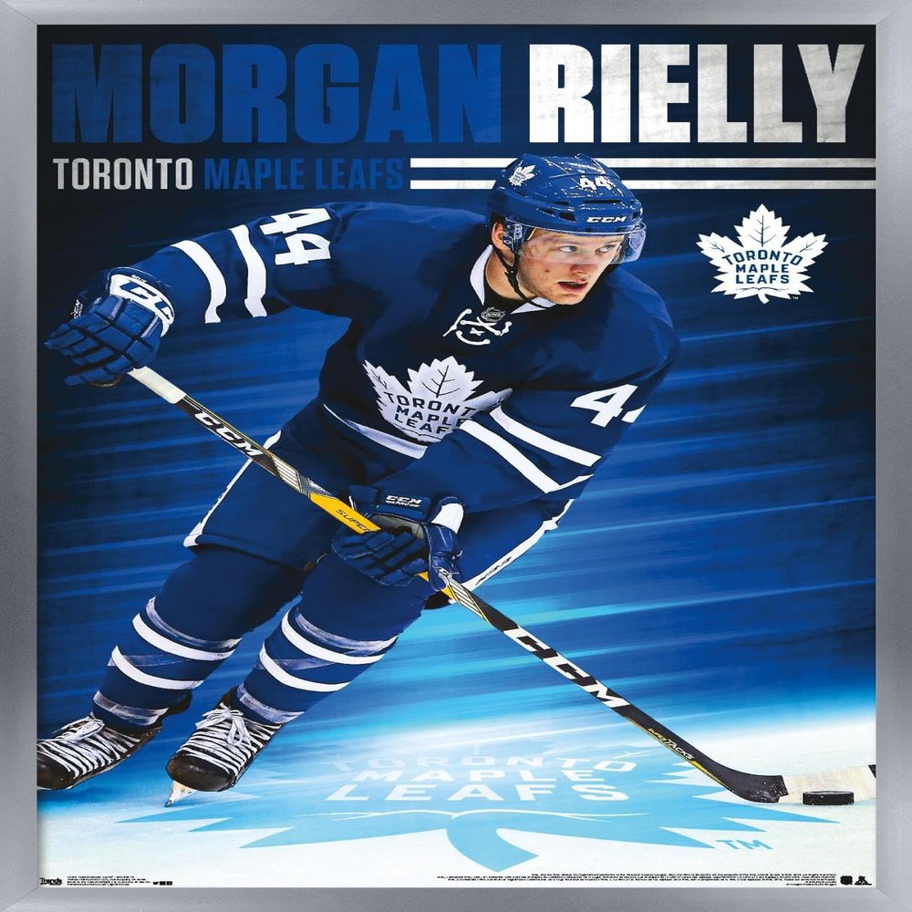 Trends International NHL Toronto Maple Leafs - Morgan Rielly 16 Wall Poster, 22.375" x 34", Silver Framed Version