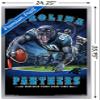 Trends International NFL Carolina Panthers - End Zone 17 Wall Poster, 22.375" x 34", Silver Framed Version view 3